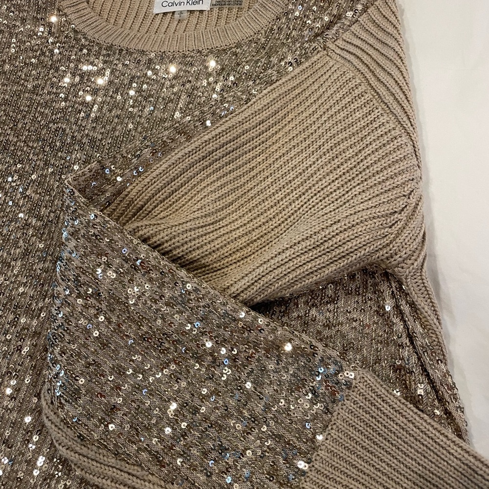 Calvin Klein Beige Knit Blouse